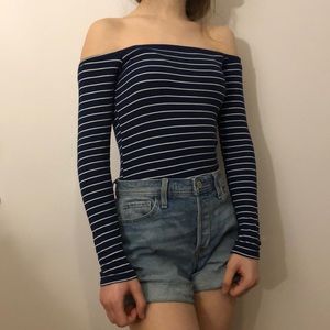 Off-the-shoulder Long-Sleeved Body Suit